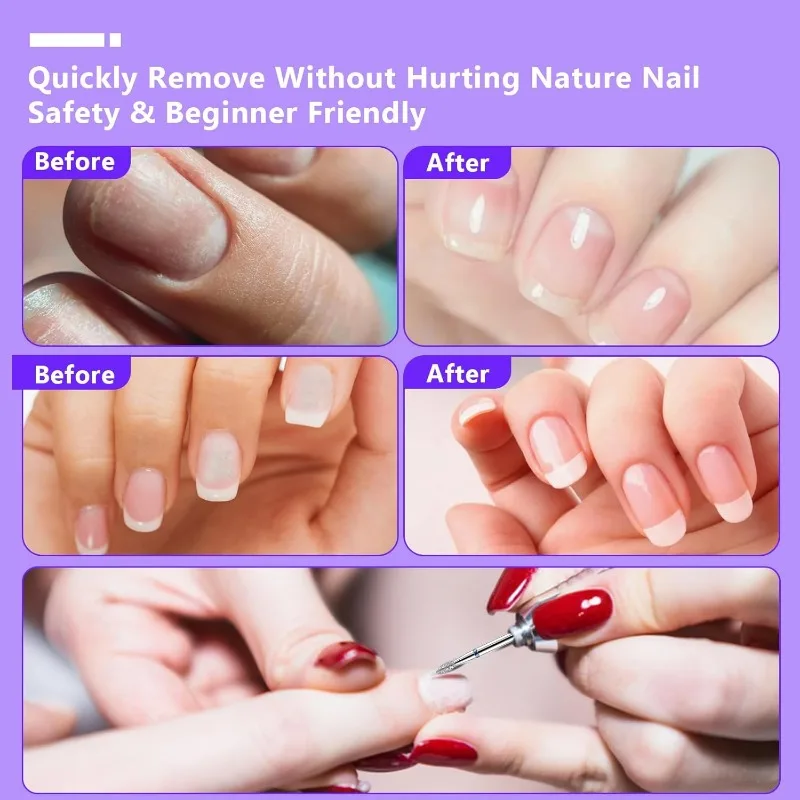 Juego de brocas para uñas, herramienta profesional de cerámica, acero de tungsteno, removedor de cutículas, adecuado para manicura de Gel acrílico, 10 piezas