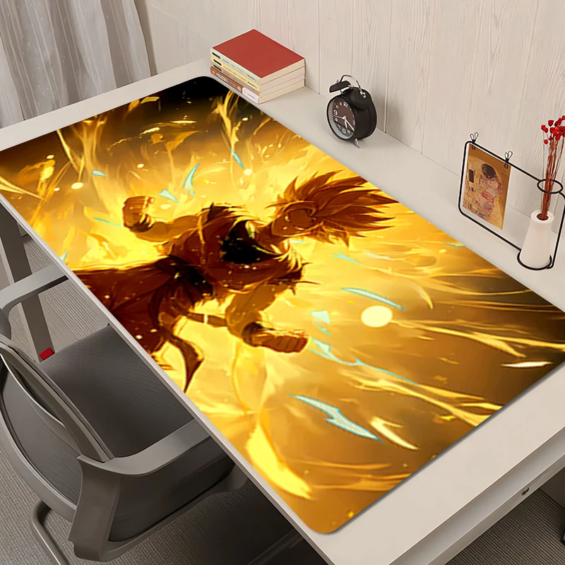 แผ่นรองเมาส์ Anti-SLIP แผ่นรองเม้าส์สําหรับเล่นเกมอุปกรณ์เสริมพีซี HD Mousepad ขนาดใหญ่ Dragon Ball ขยายแป้นพิมพ์รูปแบบแท็บเล็ต Pad