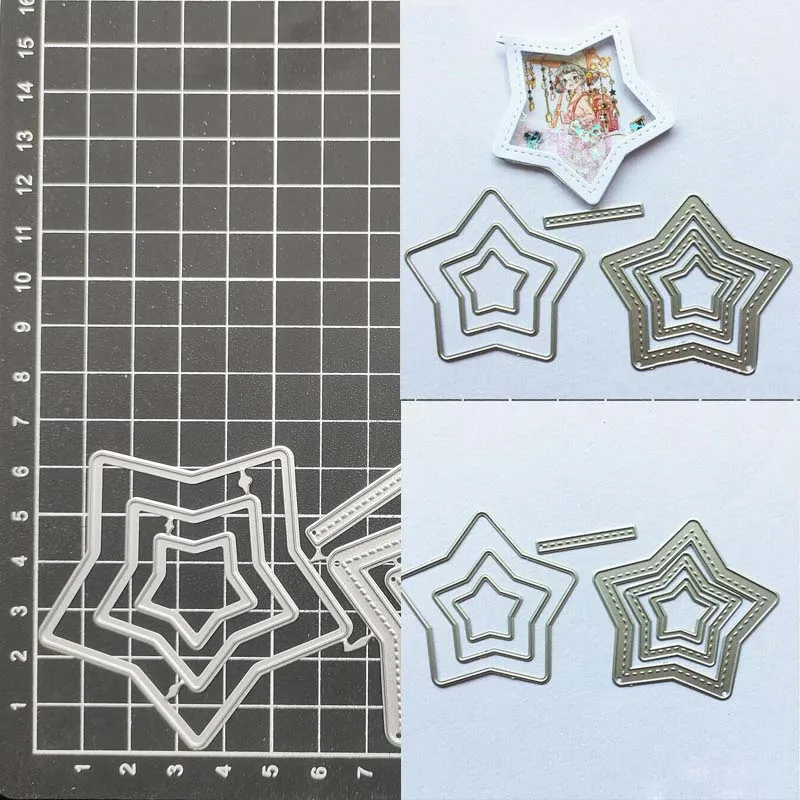 

Stars Metal Cutting Dies Stencil DIY Scrapbooking Album Paper Card Template Mold Embossing Craft Decoration