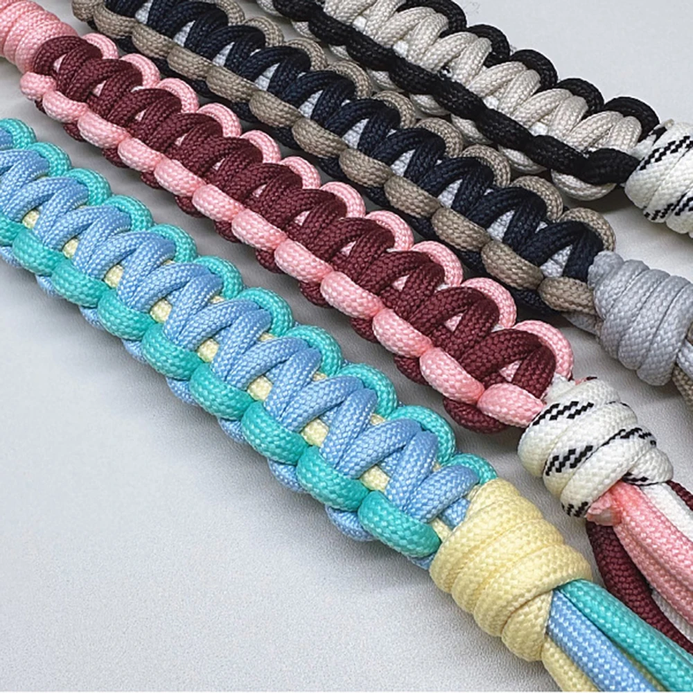 Colorful Woven Shoulder Strap Bag Camera Lanyard Mobile Phone Lanyard Rope Doll Bag Strap Armpit Bag Strap Color Collision Rope