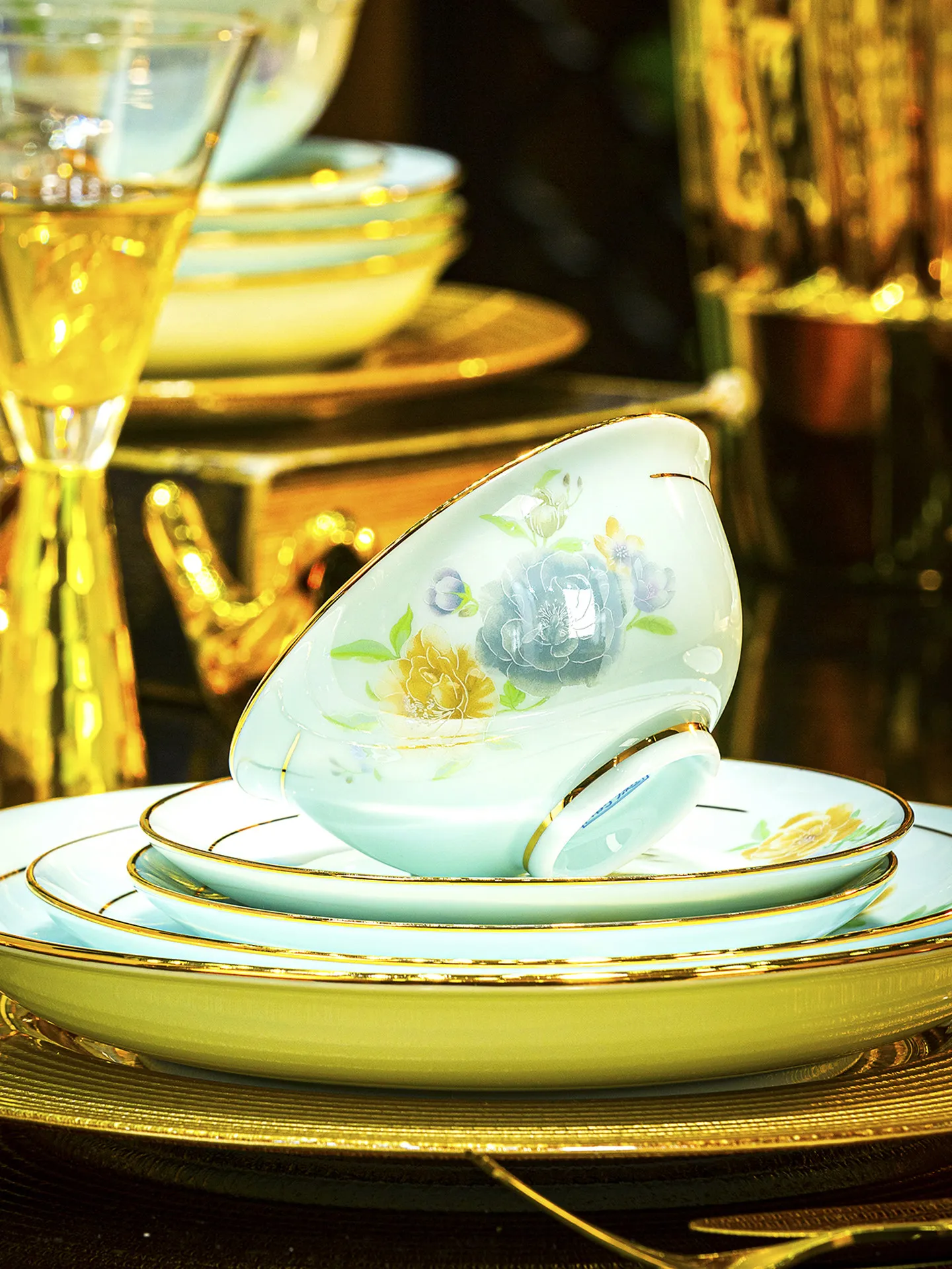 Zml tableware set, bowls, plates, spoons, household housewarming wedding gifts