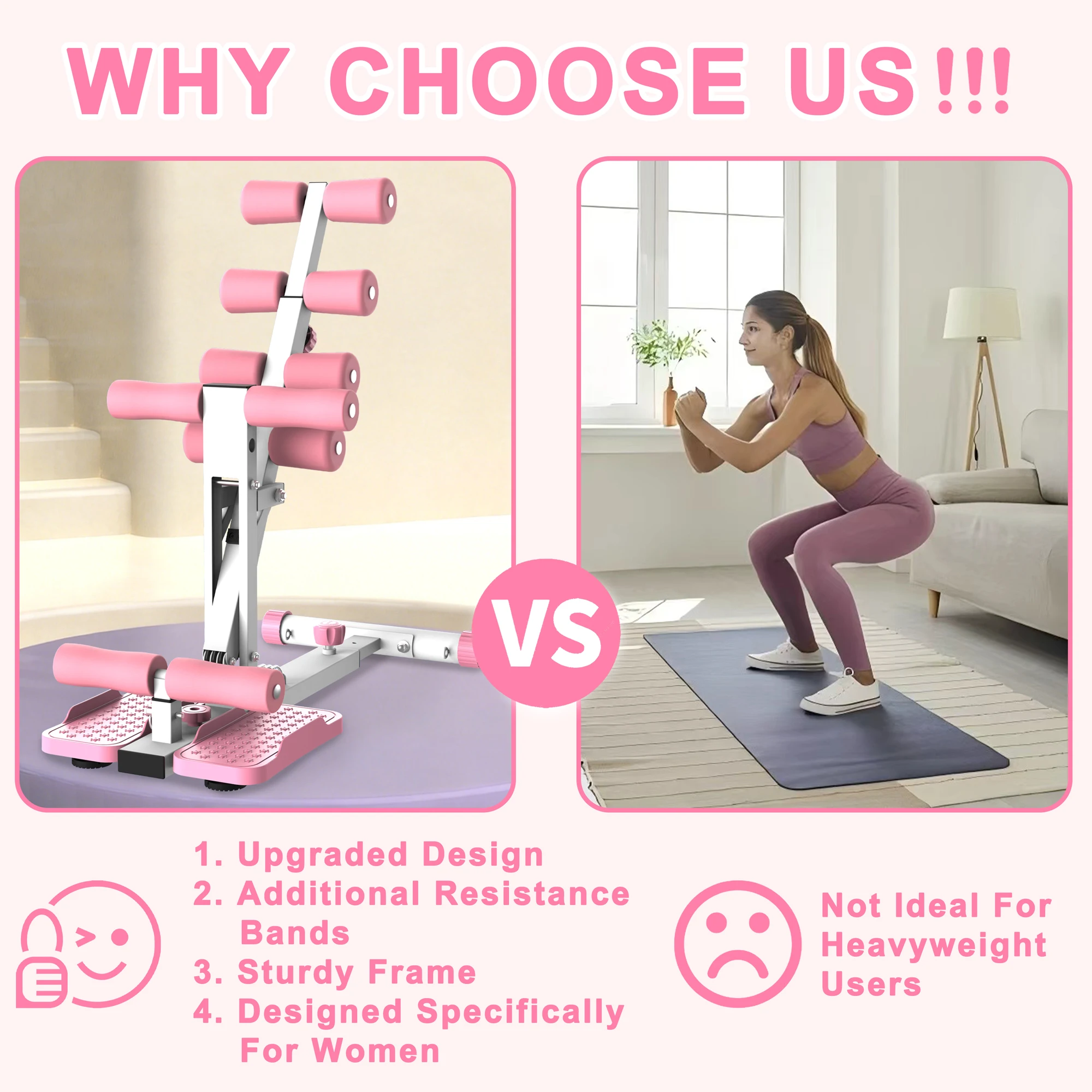 抵抗バンド付きディープスクワットマシン、家庭用ジム、アパート - Home Gym Resistance Machine のレビューと価格