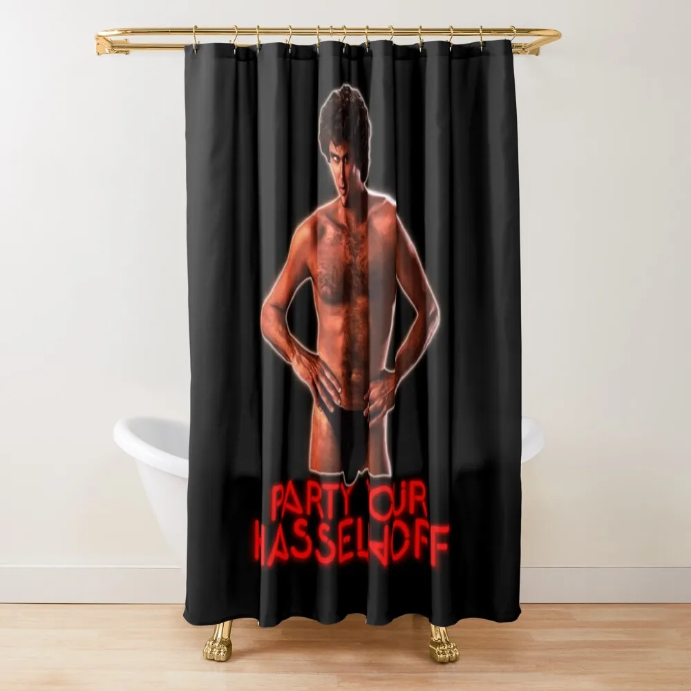 

David Hasselhoff - PARTY YOUR HASSELHOFF Shower Curtain Washable Waterproof Fabric Shower Bathroom Fabric Curtain