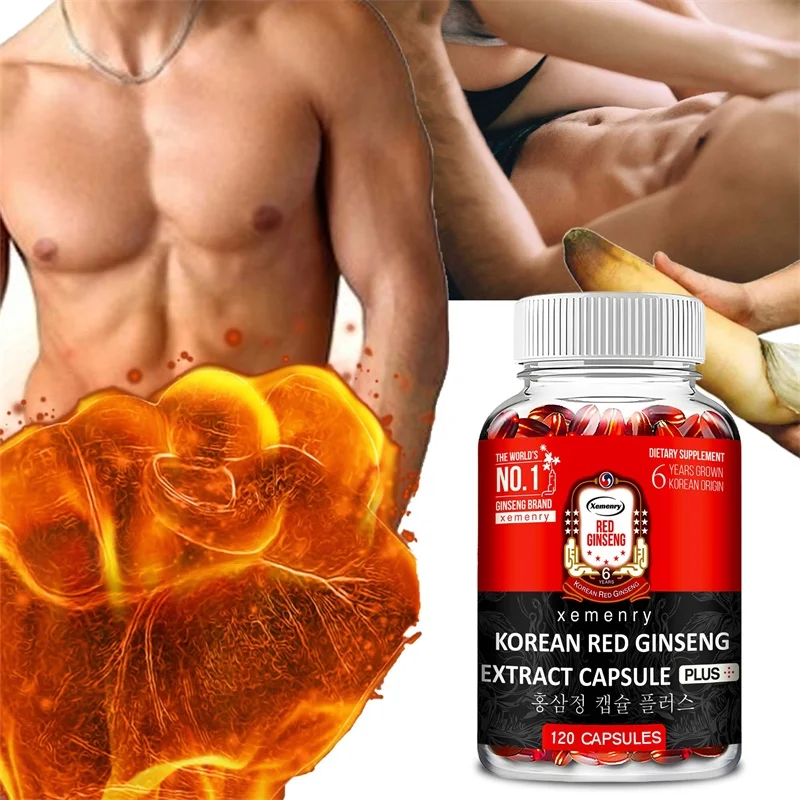 

Korean Red Ginseng Supplement - Supports Overall Health, Boosts Energy Production, Relieves Stress - 120pcs