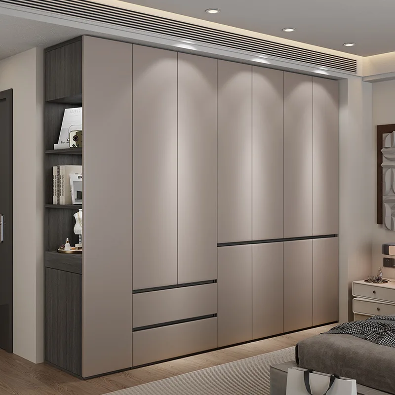 Custom Hotel Wardrobe, Modern Vertical Wall-Mounted Wooden Wardrobe, Home Furniture.