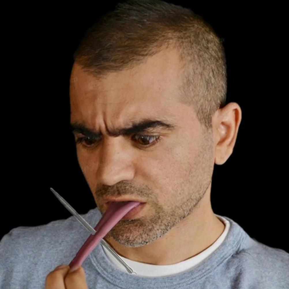 2 قطعة لسان اصطناعي واقعي عالي الجودة مرن للديكور في حفلات الهالوين والمهرجانات وعروض التنكر والمرح