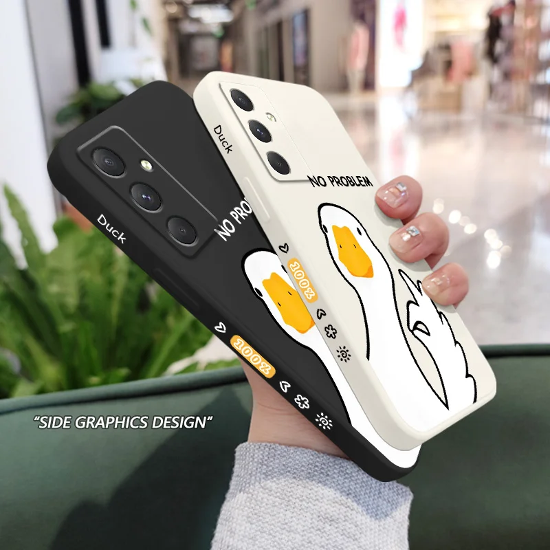 Hello Duck Phone Case For Samsung Galaxy A37 A57 Liquid Silicone Cover
