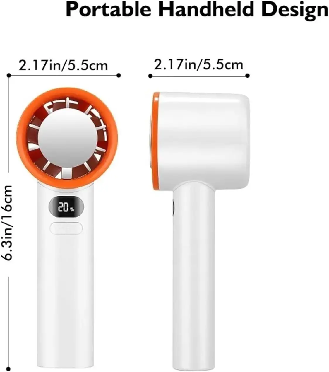 Portable Hand Fan , 120 Wind Speeds, Mini Bladeless Handheld Fan, USB Rechargeable Personal Highspeed Fans, Electric Eyelash Fan