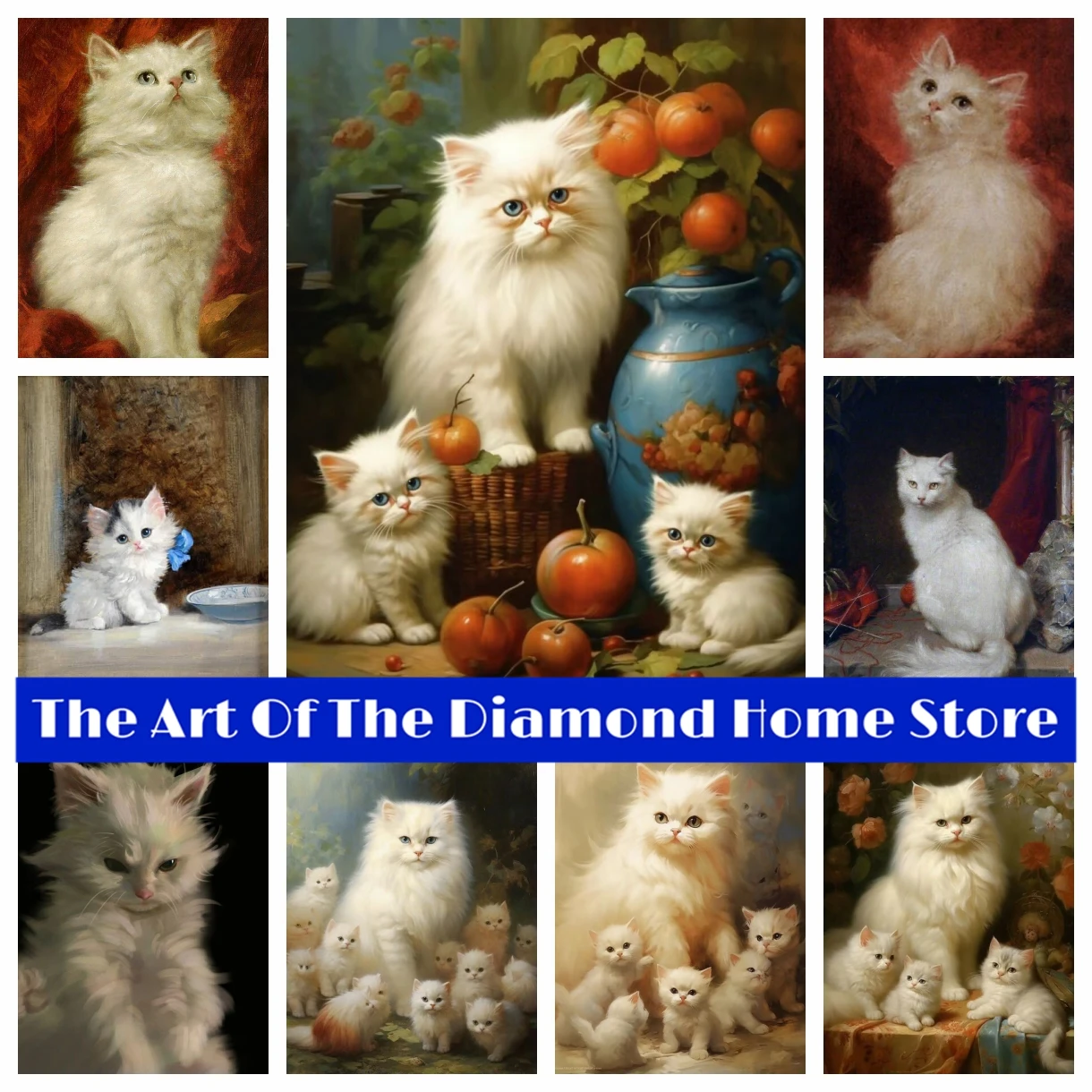 

Persian Cat In Oil Painting AB Diamond Painting Embroidery Cute Animal Art Handmade Cross Stitch Mosaic Handicraft Children Gift