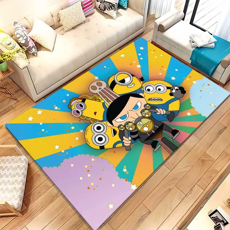Funny Cute M-Minions Cartoon Soft Non-Slip Large Area Rug for Living Room,Bedroom Playroom Carpet Mat for Sofa,Home Decor Gift
