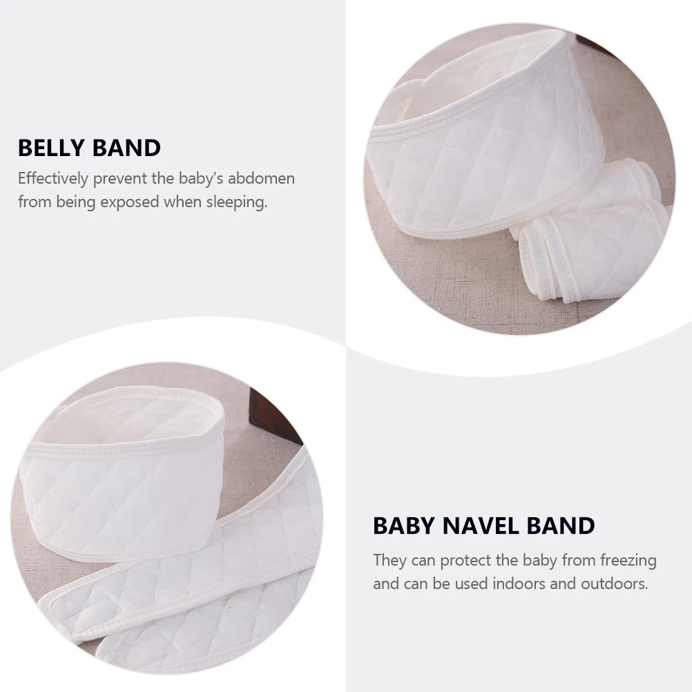

8pcs Infant Belly Wraps Pure Cotton Baby Navel Bands Newborn Protectors Portable Practical Abdomen Protection