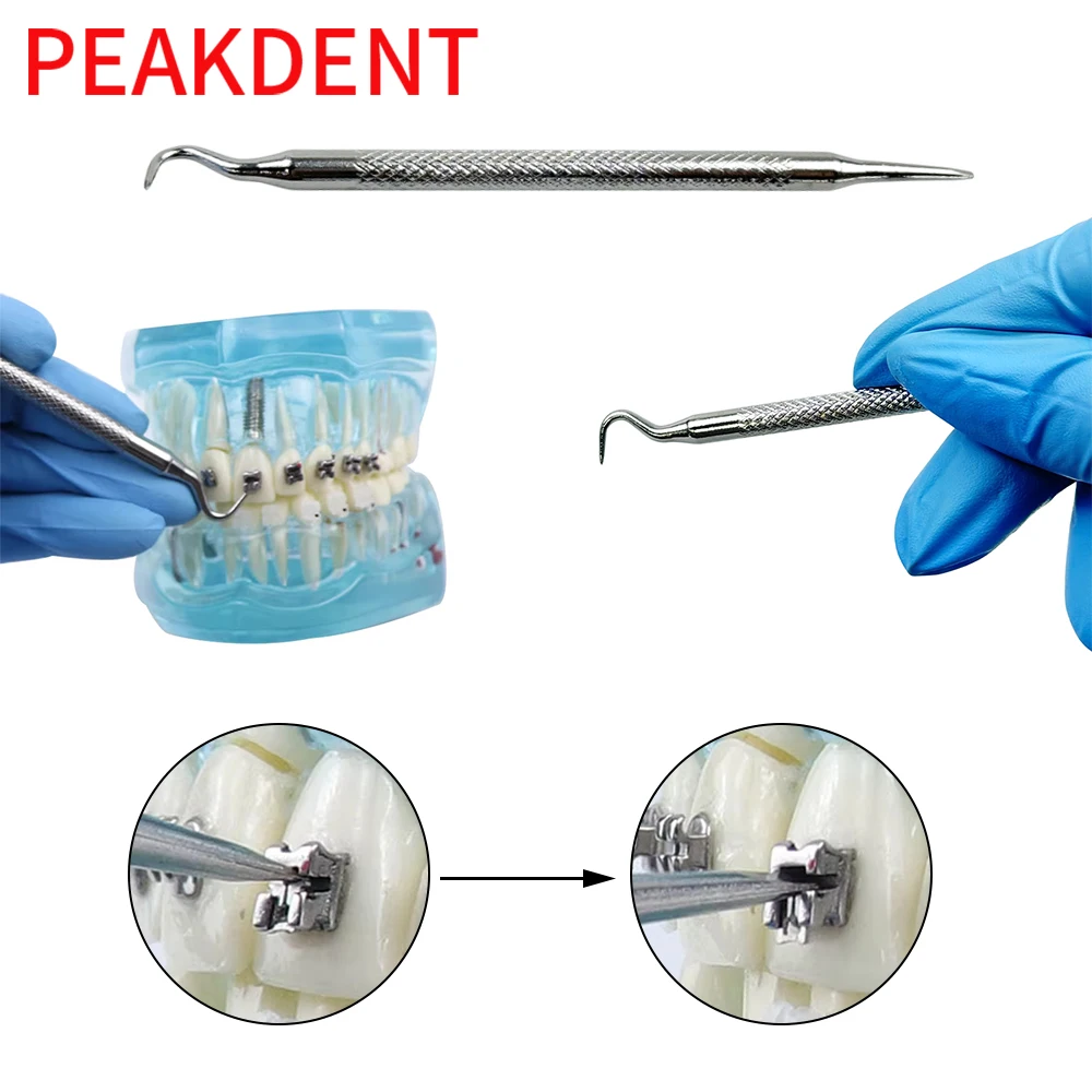 Dental Stainless Steel Self-Ligating Bracket Opener Orthodontic  Passive Bracket Appliance Opening Tool Dentist Lab Instruments