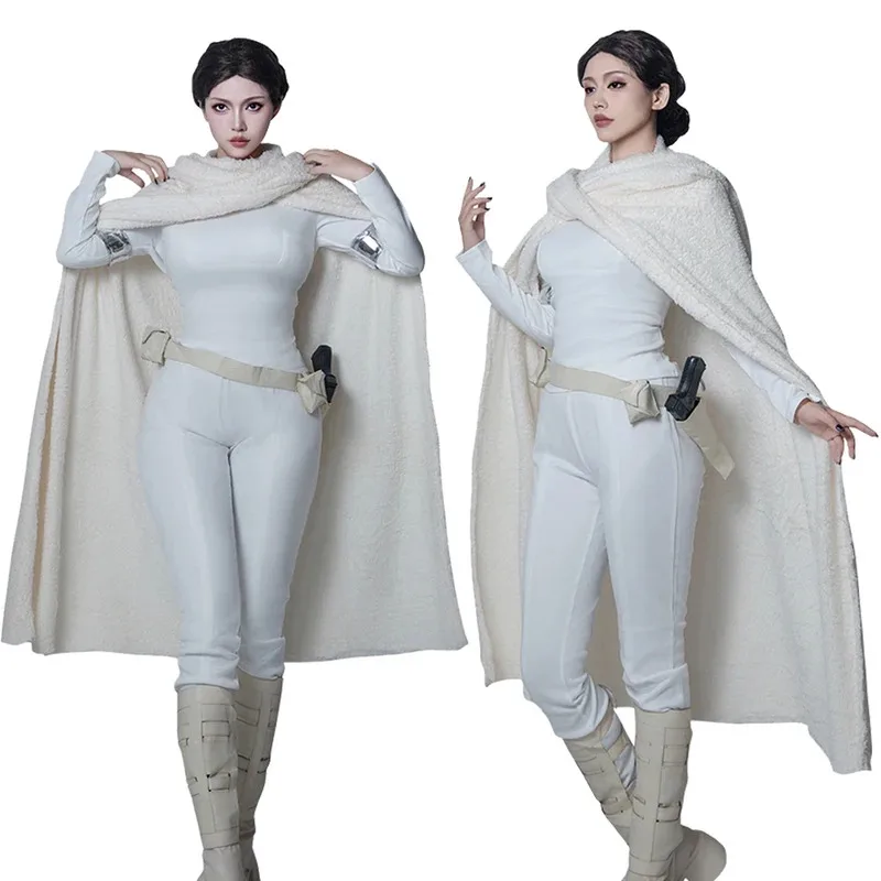 ❤❤2025 2025 Animation Costume Padme Cosplay Amidala Fantasia Cloak Suit Movie Space Battle Disguise Women Female F New ★☆