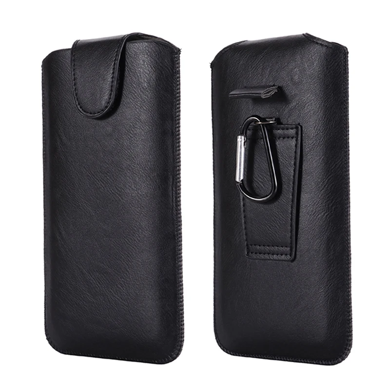 Funda Universal para teléfono con cinturón, bolsa de cintura ultrafina de cuero, de 4,7 a 5,2 pulgadas, para iPhone, Samsung, Huawei, Xiaomi, LG