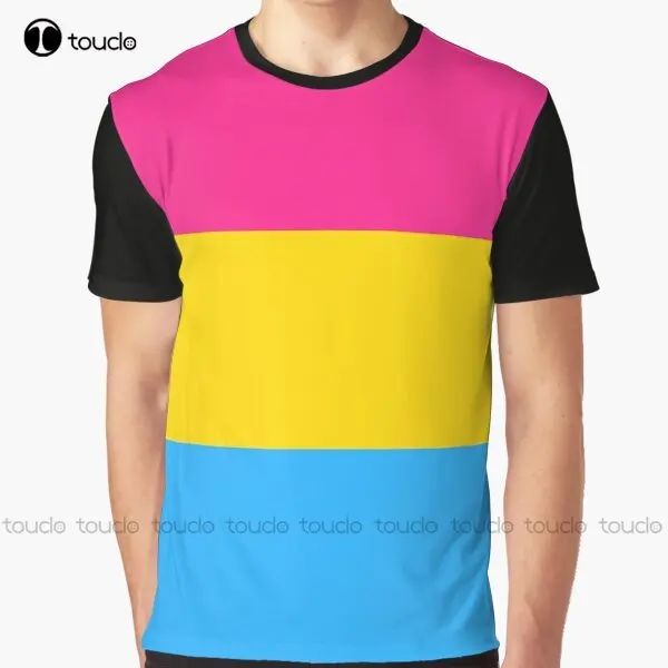 Pansexual Pride Flag Shirt Graphic T-Shirt Custom Aldult Teen Unisex Digital Printing Tee Shirts Christmas Gift Xs-5Xl Tshirt