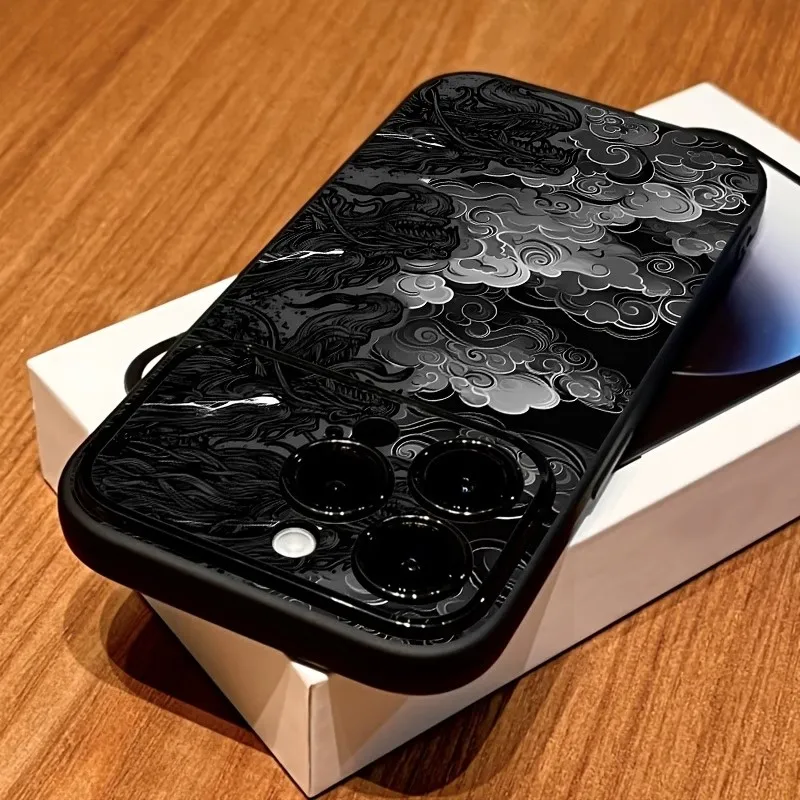 Black Clouds Pattern Phone Case for IPhone 18 17 16 15 14 13 12 11Pro Max Silicone Bumper Cover for IPhone X XS XR 16PLUS Fundas