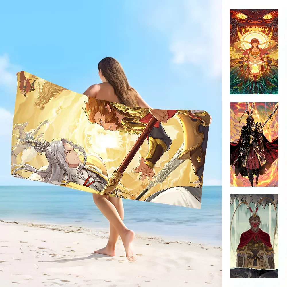 

M-Mythological figure Wukong Towel Absorbent microfiber beach towel，quick drying, for swimming, camping, yoga and outdoor beach
