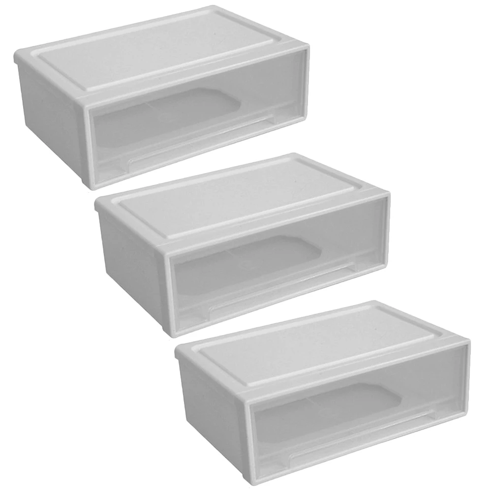 

Drawer Storage Box Desk Makeup Organizer Plastic with Drawers Skincare