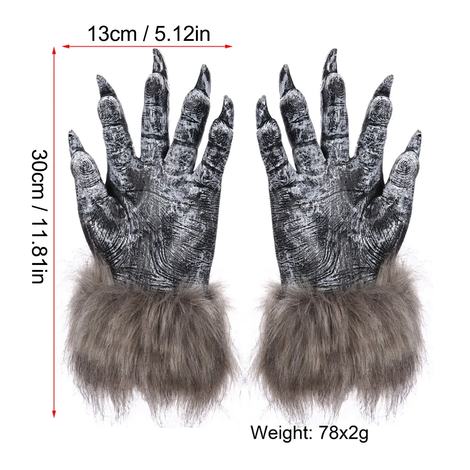 Hairy Hands Animal Furry Gloves Werewolf Wolf Bear Easter Gloves Mittens Women Cold Weather Women Mittens Ski Gloves Mittens Men