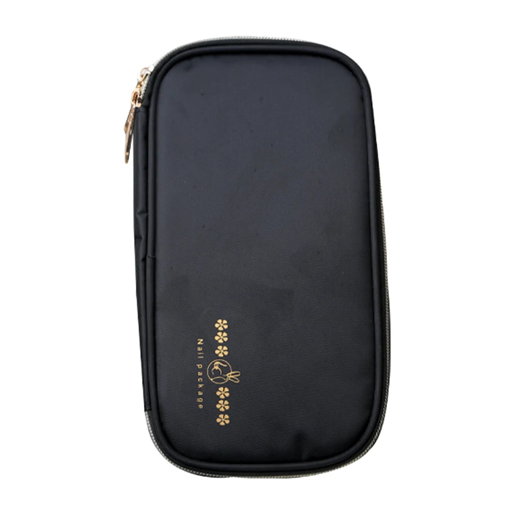 

Nail Brush Storage ganizer Pen Holder Waterproof Tote Bag Manicure Tool Case For Nail Salon Supplies Makeup Pouch Black