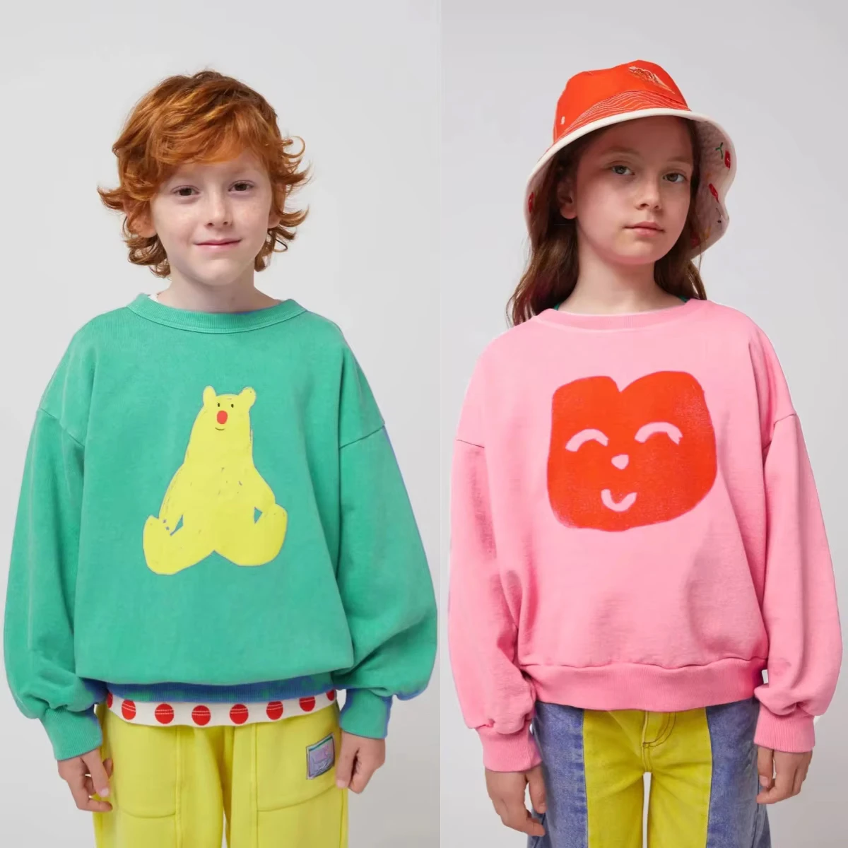 

Kids Graphic Sweatshrits 2025 Spring Cotton Tops for Girls Long Sleeve Children Pullovers Cartoon Toddler Outerwear Boys Hoodies
