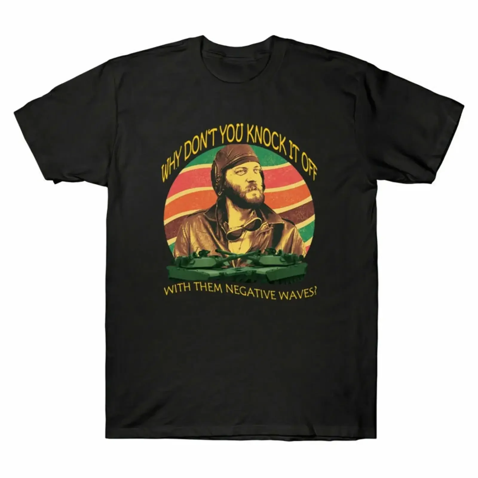 Black Them Waves You Off with Vintage Negative Knock T Shirt Don't Why Men's It vintage Washed Unisex Stylish streetwear