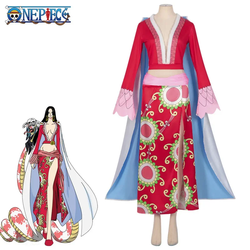 

One Piece Boa Hancock Cosplay Costume Dress Skirt Outfits Fantasia Anime Girls Halloween Carnival Party Roleplay Disguise Suit