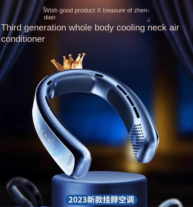

Hanging neck air conditioner cooling intelligent hanging neck fan small air conditioner portable cold air outdoor cooling