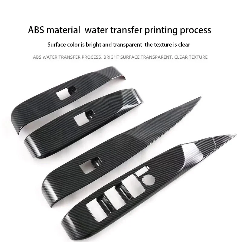 

For Toyota Camry XV80 9th Gen 2024 2025 Carbon Fiber Window Lift Panel Trim Frame Inner Door Handle Protective Car Accessories