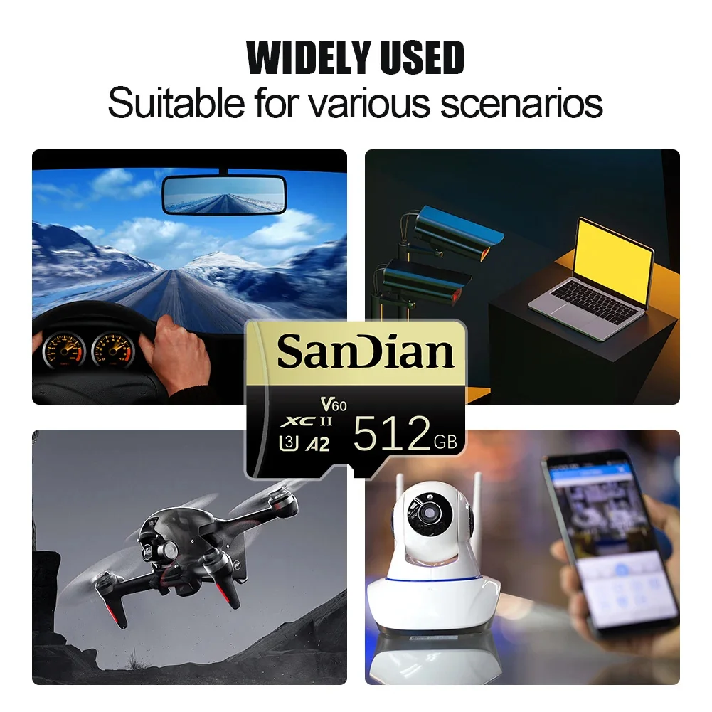 Micro SD Card 32GB 64GB 128GB 256GB Micro TF SD Memory Card UHS-I U3 V30 Class 10 Fast Transfer For GoPro DJI Smartphone view 5
