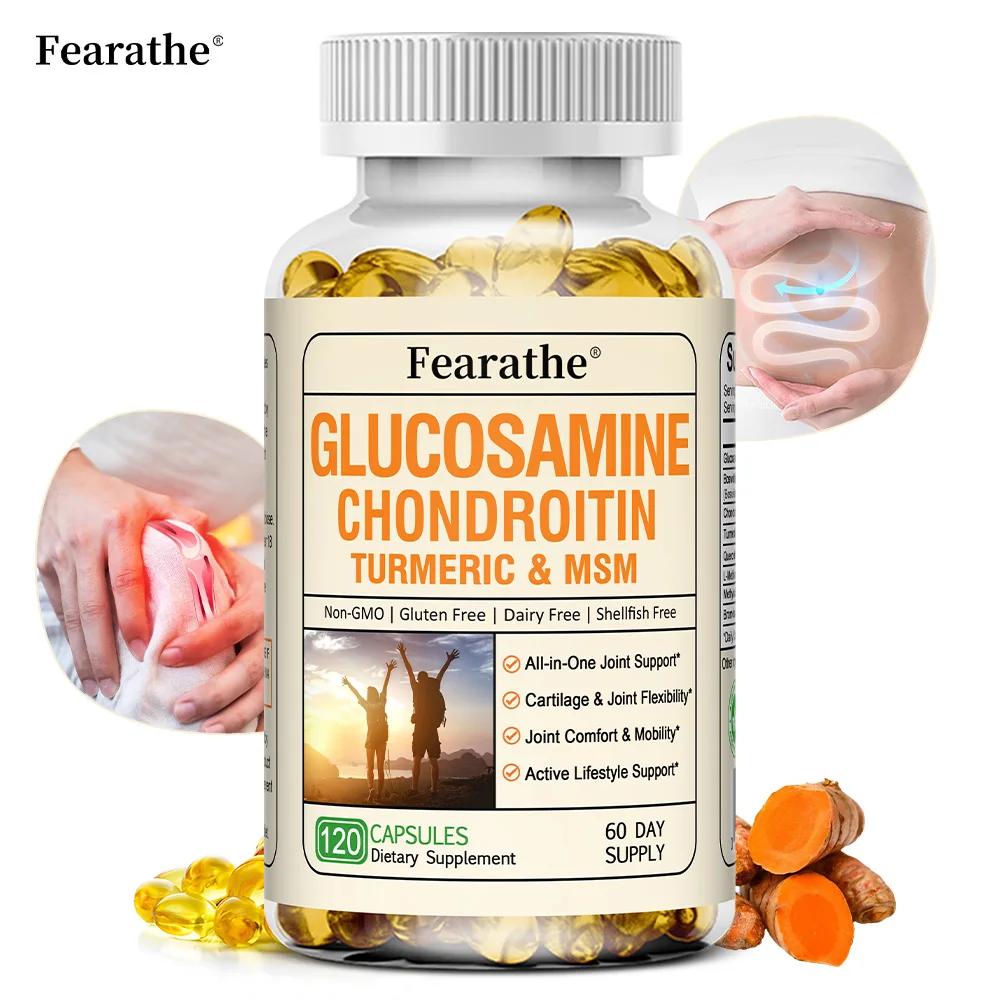 

Glucosamine Chondroitin - Supports Joint and Cartilage Health, Promoting Joint Mobility and Comfort - 120 Capsules
