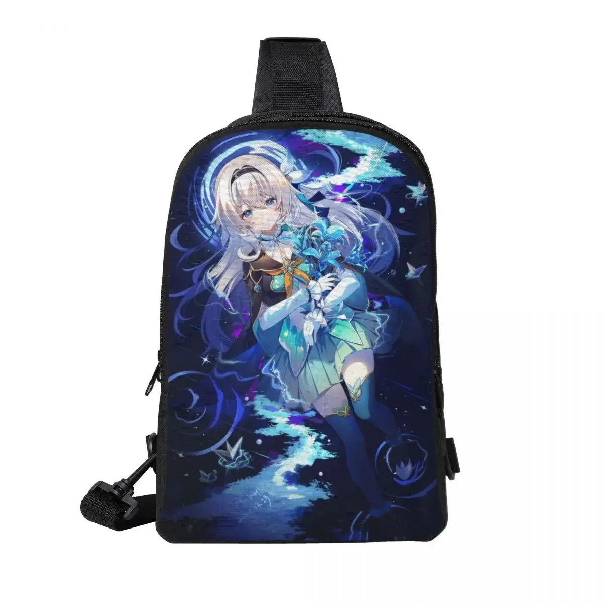 Anime Honkai Star Rail Crossbody Sling Backpack Shoulder Sling Chest Bag Adjustable Travel Hiking Daypack Outdoor for Women Men