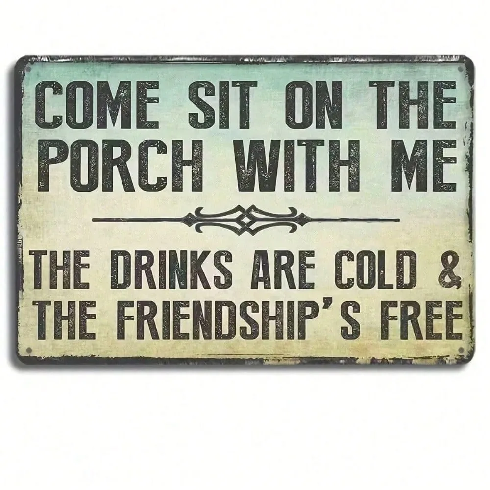 1 Stück Aluminium-Blechschild 8x12 Zoll Vintage Wanddekoration für Zuhause Bar Café Terrasse Garten Innen- und Außendekoration