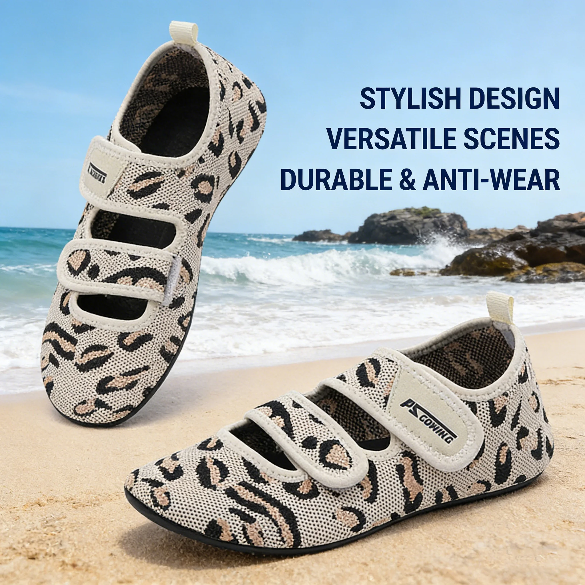 

Быстросохнущая обувь для воды, Нескользящие дышащие летние пляжные сандалии цвета морской волны, обувь на плоской подошве, приморские тапочки для женщин, обувь для йоги