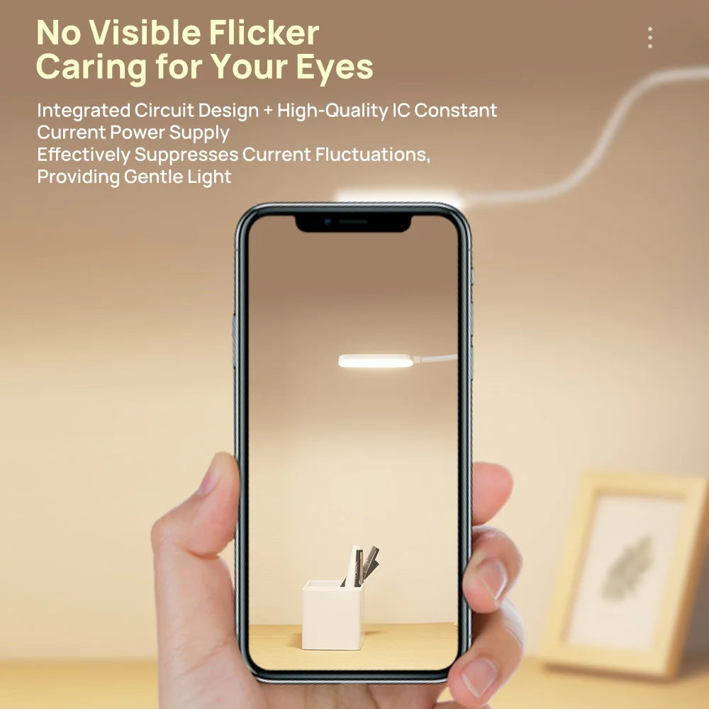 Goneo Eye-Care Clamp Настольная лампа Складная лампа для чтения Перезаряжаемая лампа для книги с защитой от синих лучей