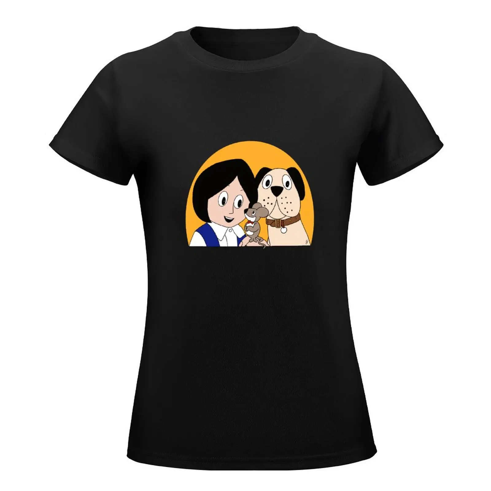 Mary, Mungo and Midge (fan art) T-Shirt cute tops tops animal print shirt for girls plus sizes T-shirts for Women