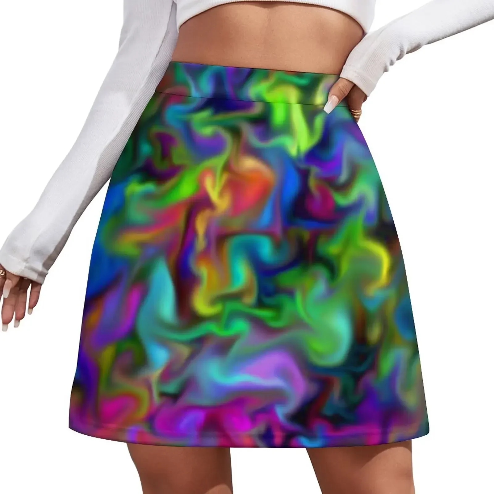 

Unicorn Rainbow Smoke Mini Skirt Women skirts women clothes fairy grunge