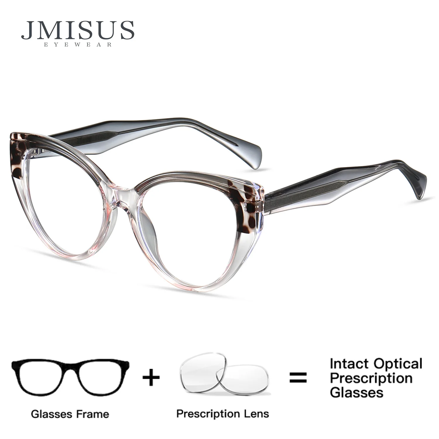 

JMISUS 2026 Custom Square Handmade Acetate Medical Eyeglasses Anti-Blue Light Photochromic Butterfly Prescription Eyewear
