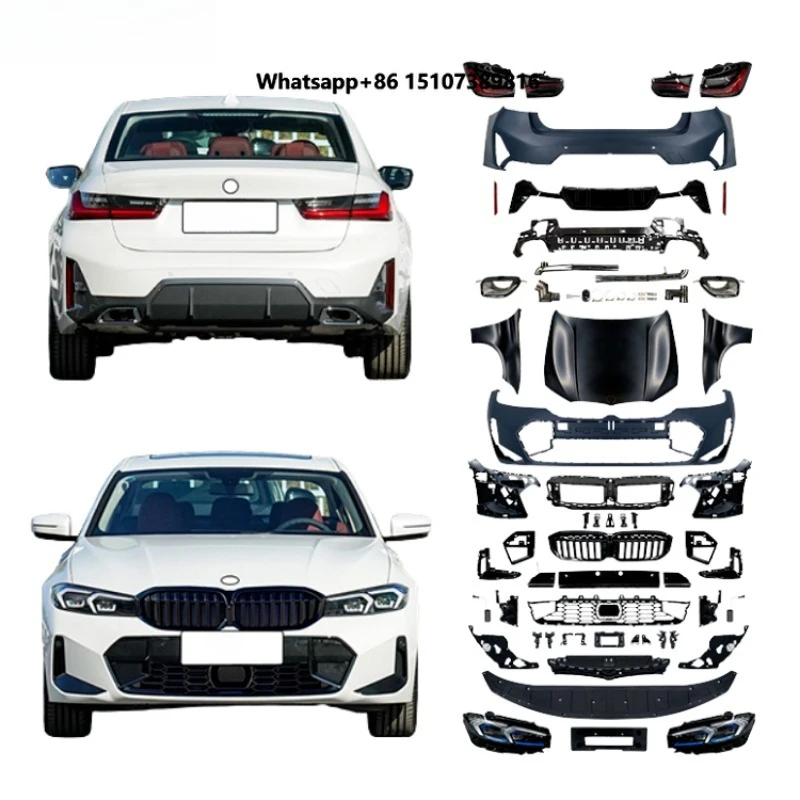 Body Kit for 3 Series  F30 F35 2013-2018 Upgrade G20 2023 Headlights Taillights Grille Front Bumper Assembly Exhaust Pipe