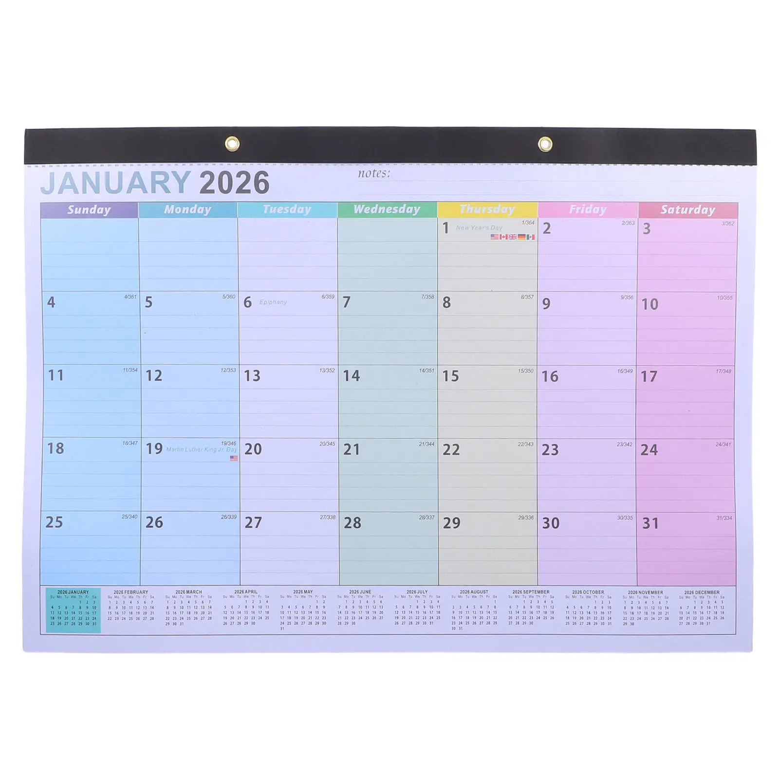 

18-Month 2026 Wall Calendar Hanging Minimalist Monthly Planner for Home Office School Scheduling Hanging Calendar