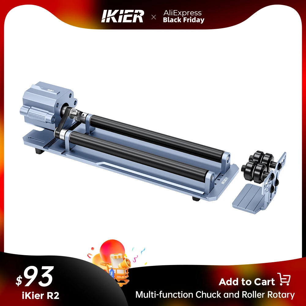 New ikier R2 Automatic Rotary Roller For Laser Engraving Machine