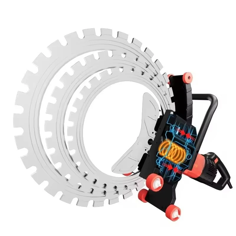High-Frequency Dust-Free Circular Saw New Handheld Motor Engine Door Window Opening Wall Cutting Machine Gear Concrete Cutter