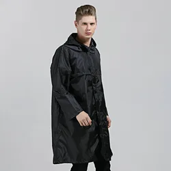 Waterproof Lightweight Hooded Rain Coat for Men, Navy and Black Raincoats, Ponchos, Plus Size, XL