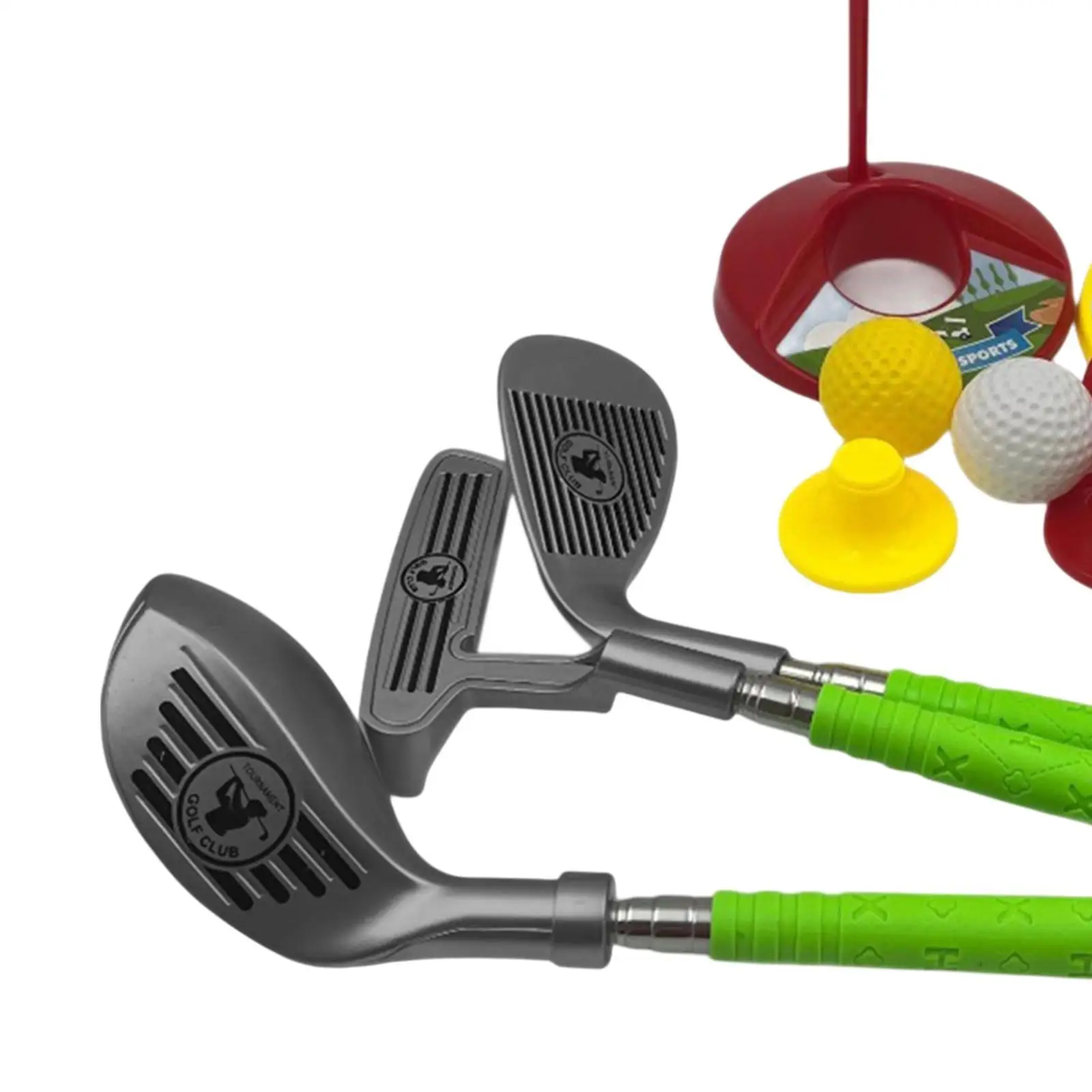 

Telescopic Kids Golf Club Set Mini Golf Toy Interactive Sports Game with Balls for Backyard Indoor Practice