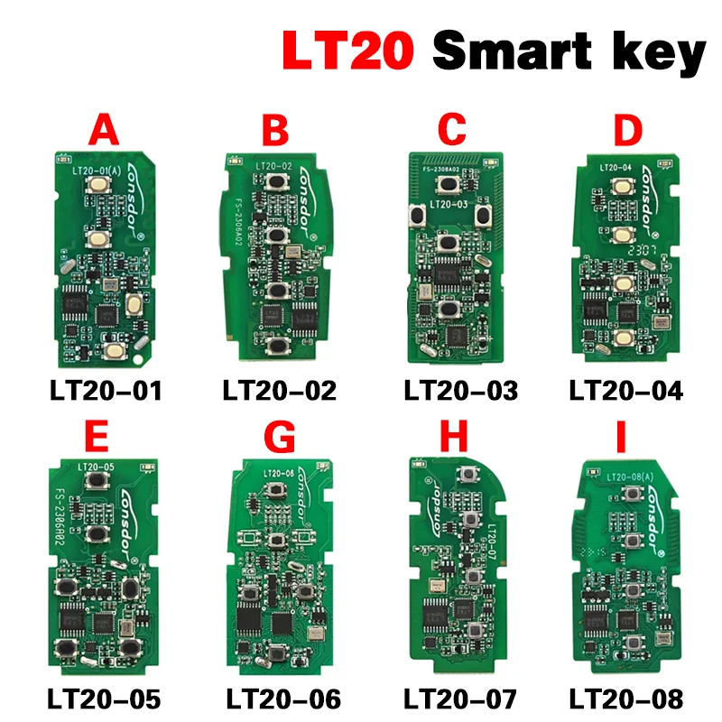 

Lonsdor LT20 PCB Smart Key LT20-01 LT20-02 LT20-03 LT20-04/05/06/07 LT20-08 LT20-10 8A+4D Work For KW100 K518ISE K518PRO KH100+