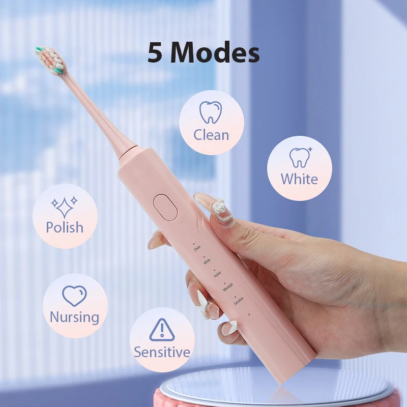 Sonic Electric Toothbrush Fully Automatic Adult Rechargeable Male and Female Student Party Soft  Brush Couple Pack Whole