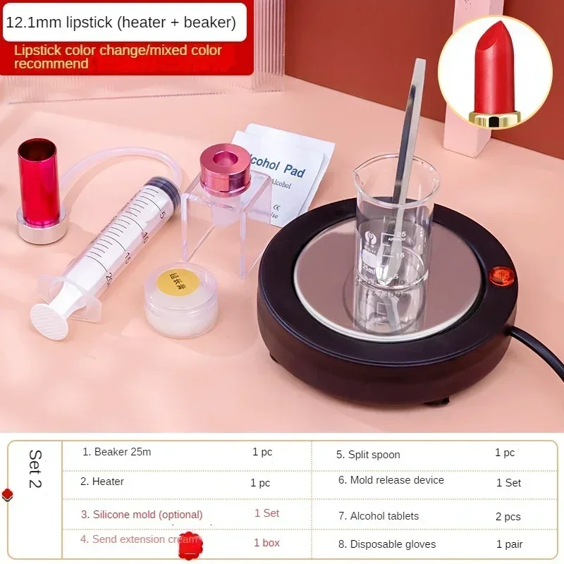 Lippenstift Tool Volledige Set Van Beginners Set Diy Handgemaakte Elektronische Wegende Druppelaar Beker Constante Temperatuur Verwarmingsoven