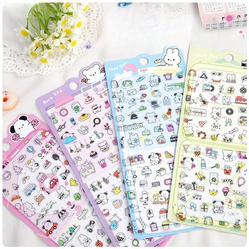 4 pcs/lot Leisure Time Relaxed Travel Day Scrapbooking Diy Journal Stationery Sticker Sheet Cute Decor Supplies