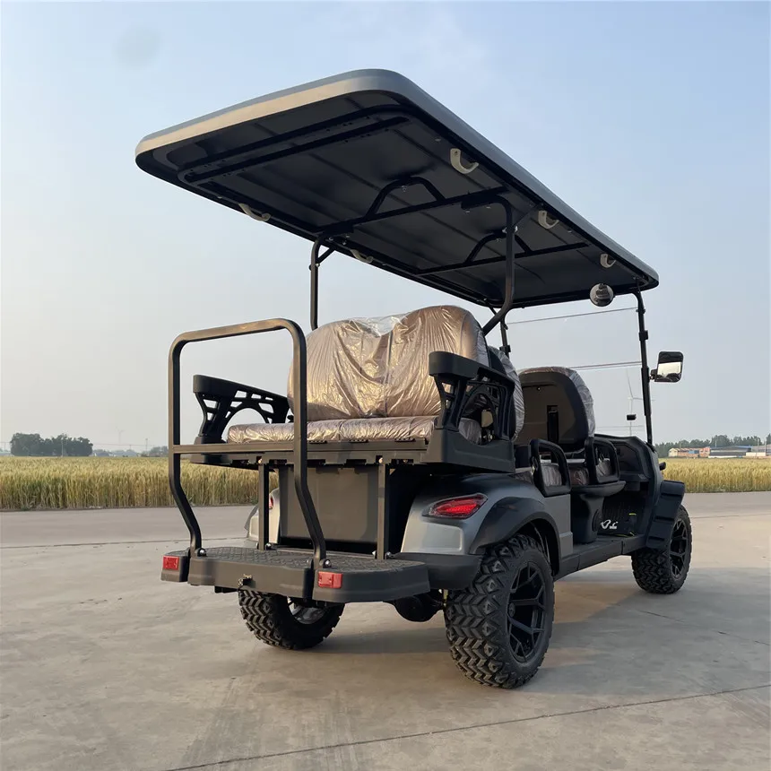 Affordable China Electric Golf Cart Independent Front Suspension 6 Seater Electric Club Car Golf Cart With Aluminum Alloy Wheels