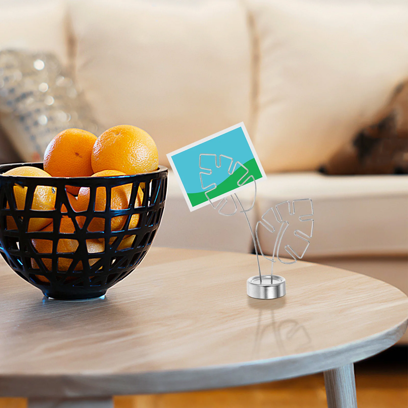 

Multifunctional Monstera Leaf Memo Clip Holder for Desk Stylish Photo Card Organizer with Stable Placement Message Folder